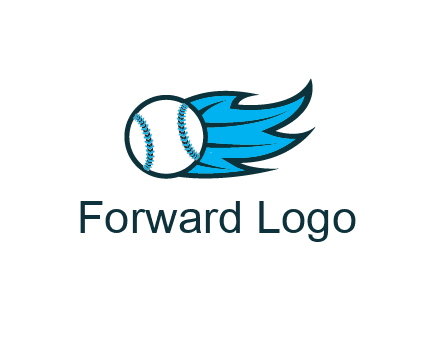 baseball on flame