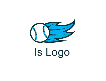 baseball on flame