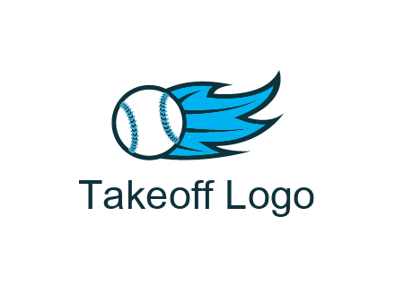 baseball on flame