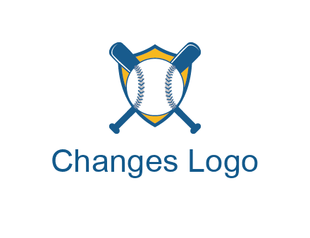 shield with bats behind baseball