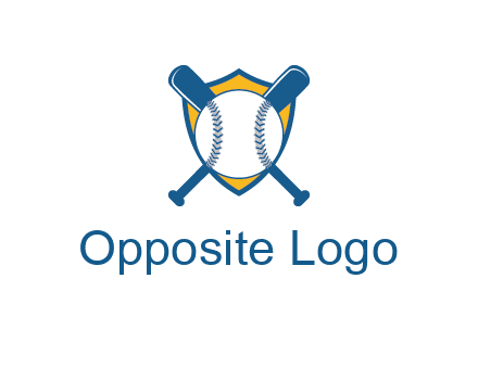 shield with bats behind baseball