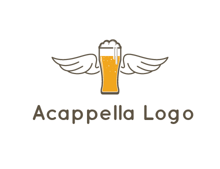 beer glass with wings