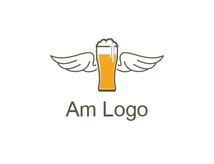 beer glass with wings