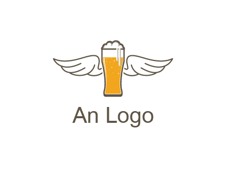 beer glass with wings