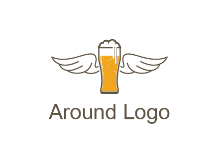 beer glass with wings