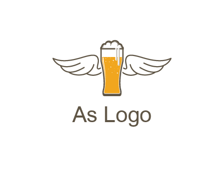 beer glass with wings