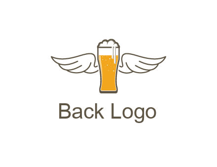 beer glass with wings