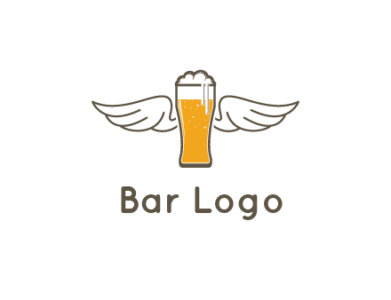 beer glass with wings