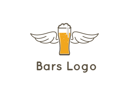 beer glass with wings