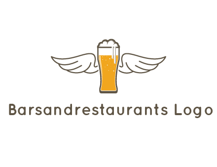 beer glass with wings