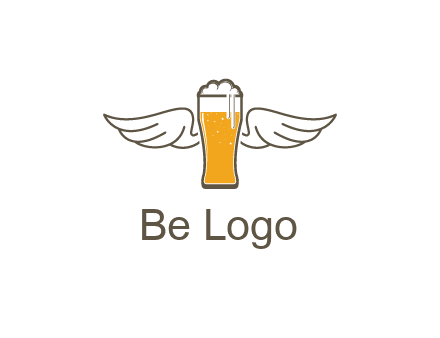 beer glass with wings
