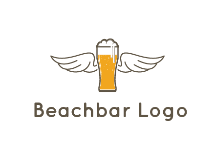 beer glass with wings