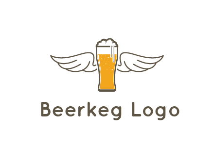 beer glass with wings