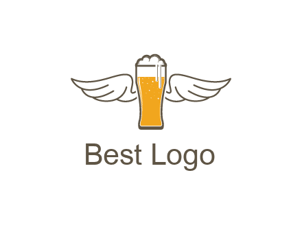 beer glass with wings