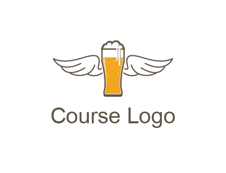 beer glass with wings