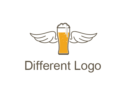 beer glass with wings