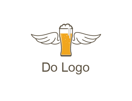 beer glass with wings