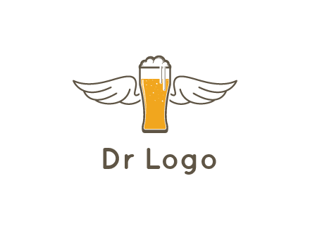 beer glass with wings