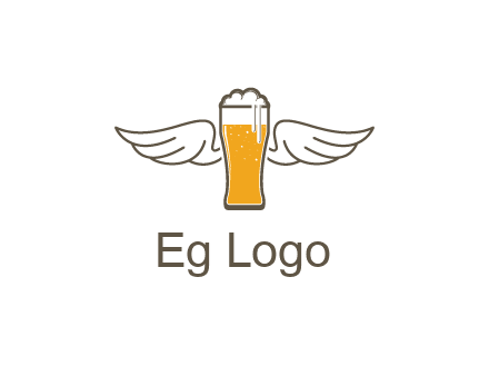 beer glass with wings