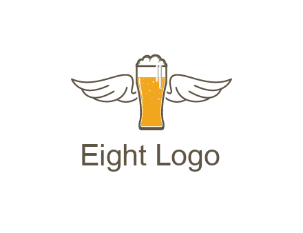 beer glass with wings
