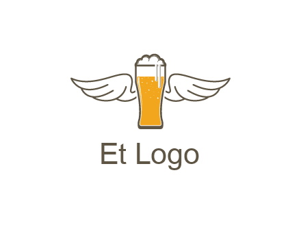 beer glass with wings
