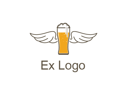 beer glass with wings