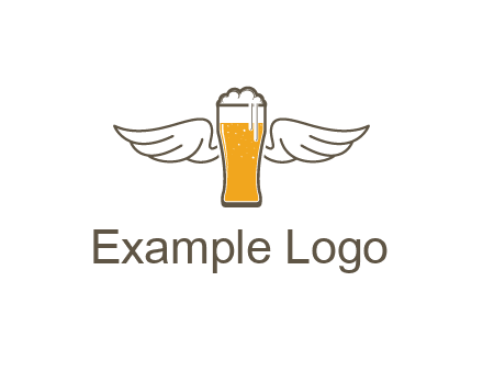 beer glass with wings