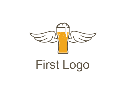 beer glass with wings