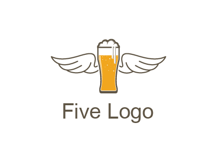 beer glass with wings