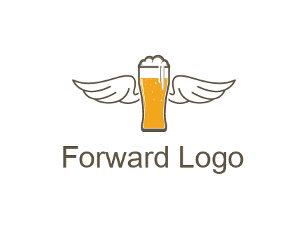 beer glass with wings