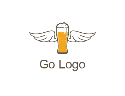 beer glass with wings