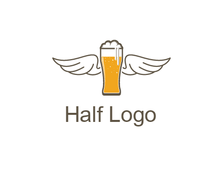 beer glass with wings