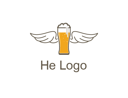 beer glass with wings