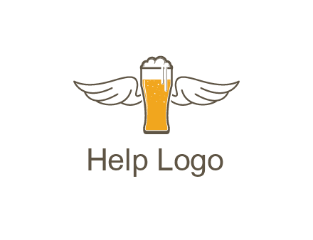 beer glass with wings