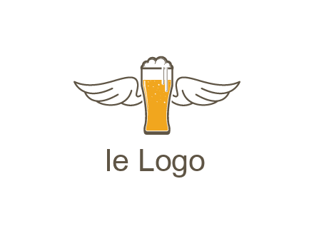 beer glass with wings