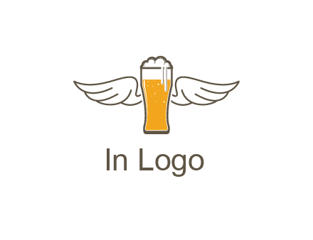 beer glass with wings
