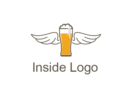 beer glass with wings