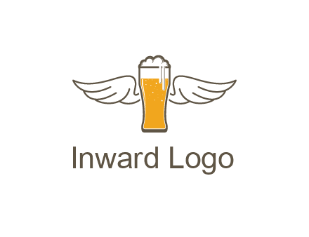 beer glass with wings