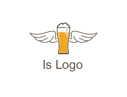 beer glass with wings