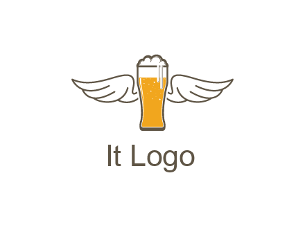 beer glass with wings