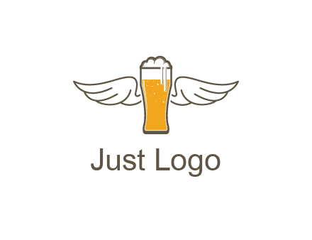beer glass with wings