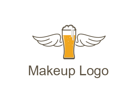 beer glass with wings