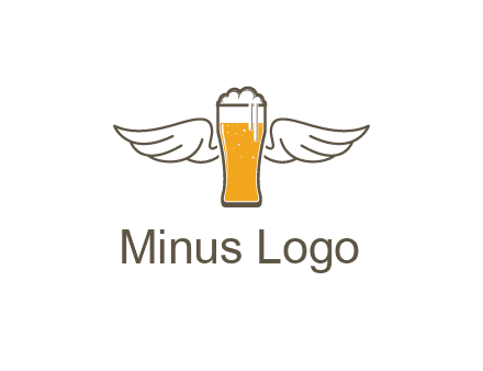 beer glass with wings