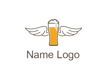 beer glass with wings