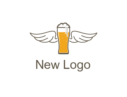 beer glass with wings