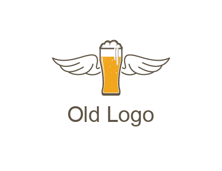 beer glass with wings