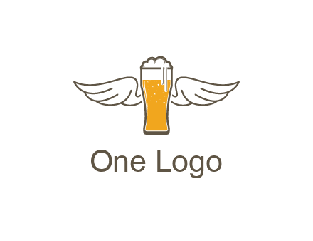 beer glass with wings