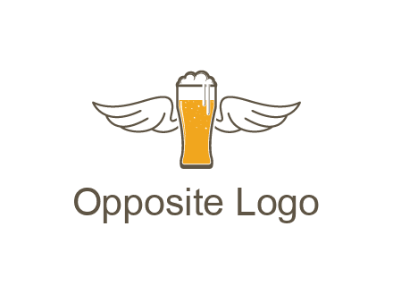 beer glass with wings