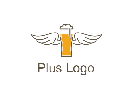 beer glass with wings