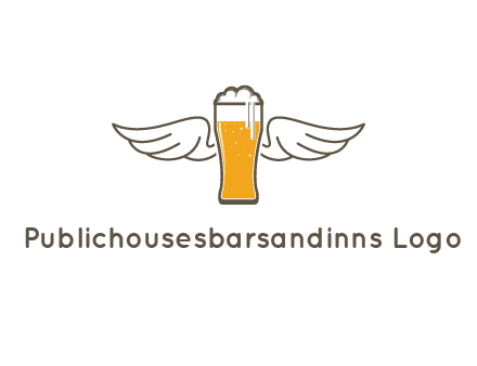 beer glass with wings